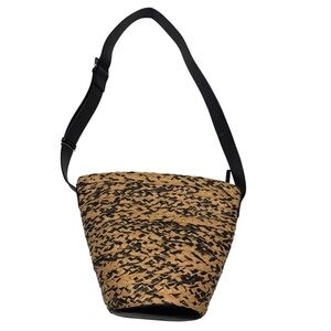& other stories medium Black and Tan woven wicker Women's crossbody Bag